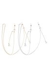 VALICLUD 2 Pièces Chaîne Anti-perte Lunettes De Soleil Tendance Pour Femmes Colliers De Perles Pour Femmes Lanière De Perles 