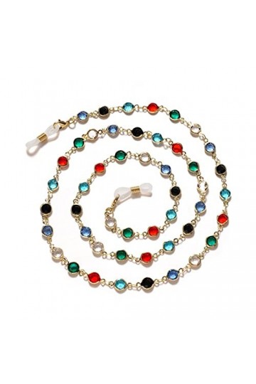 Chaînes Sangle de Lunettes for Femmes coloré Strass Lunettes retenue Mode Lunettes Cordon Convient pour Les Lunettes et Les M
