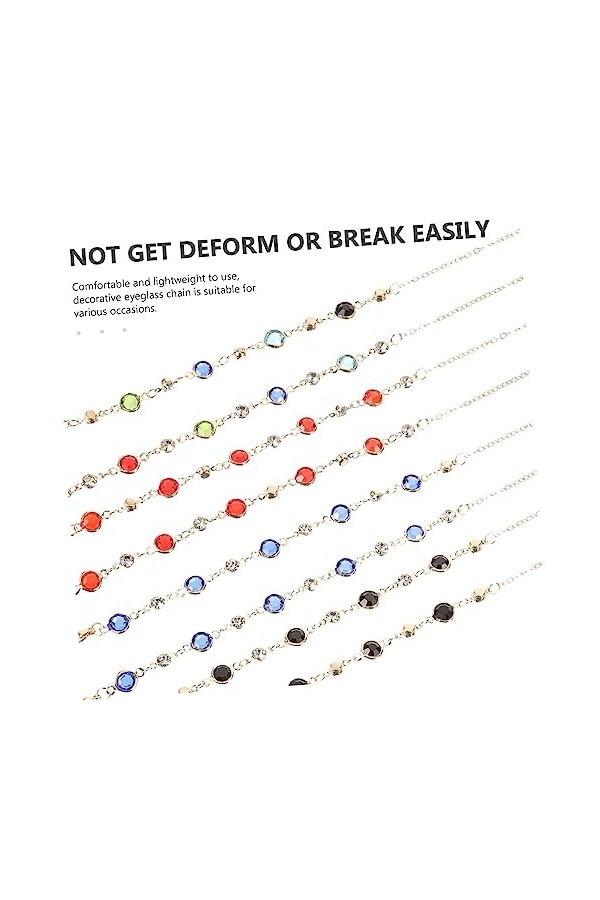 WRITWAA 4 Pièces Masque Collier Lunettes Chaîne Porte-Lunettes Collier Lunettes Collier Lunettes Sangle De Retenue Colliers À