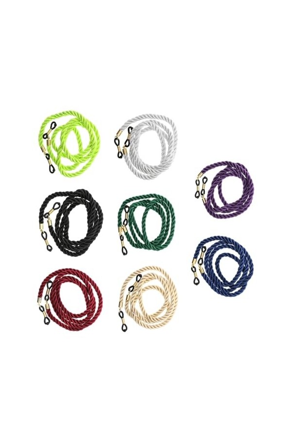 8x Chaînes de Lunettes Lanière de Lunettes Sangle de Cou Lanière Cordon Porte-lunettes Chaînes
