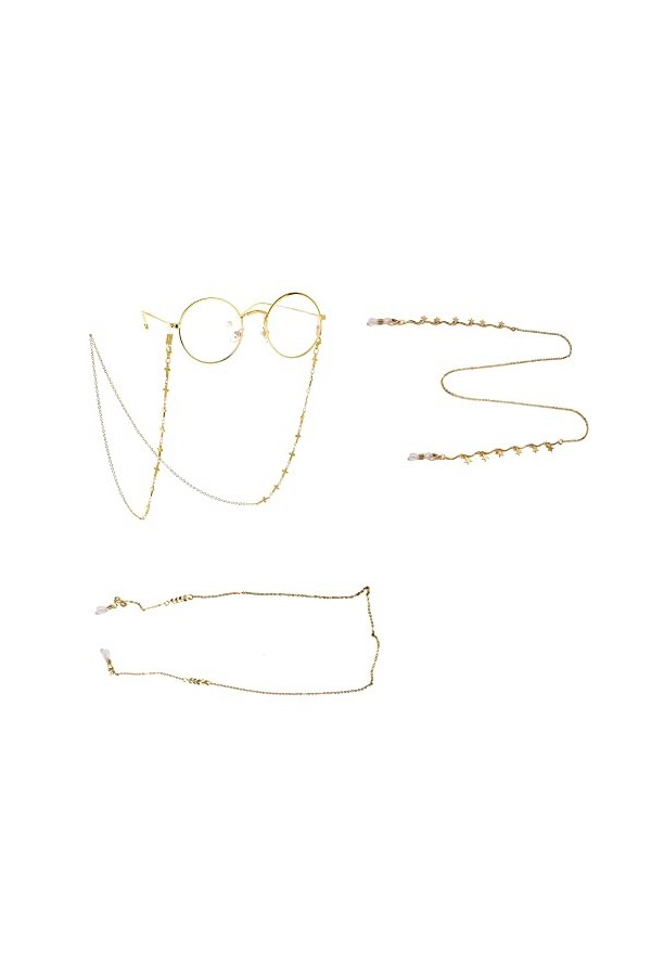 3 pièces Cordon Lunettes Fil Lunettes Collier de lunettes dame Titulaire Chaîne Collier pour Masque pour la vie quotidienne l