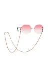 kkjoy Chaîne de lunettes Chaîne de maïs en cuivre Cordons pour masques Supports pour lunettes Cordon pour lunettes Accessoire