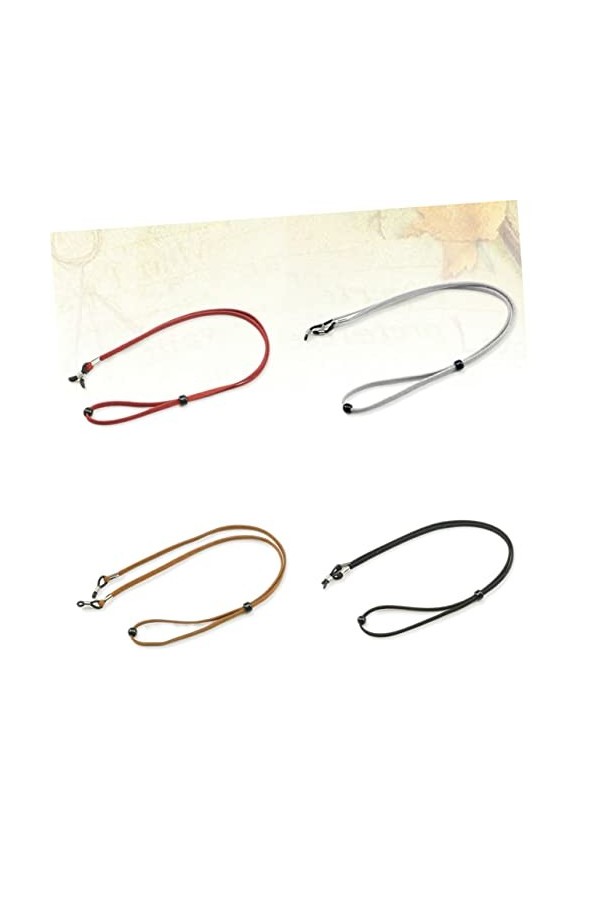 Uonlytech 4Pcs Lunettes De Soleil Lanière Femmes Lunettes Perlée Lanière Lunettes Retenue Cordons De Lunettes Sangles Porte-V