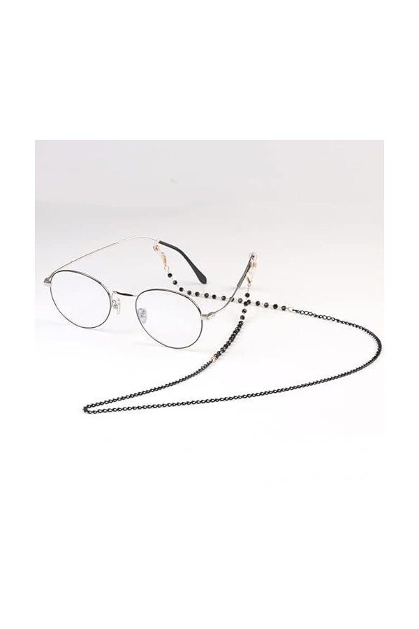 Chaînes de Lunettes en Perles de Perles Lunettes de Lecture Porte-Lunettes Sangle Cordons Longes pour Femmes Filles Blanc