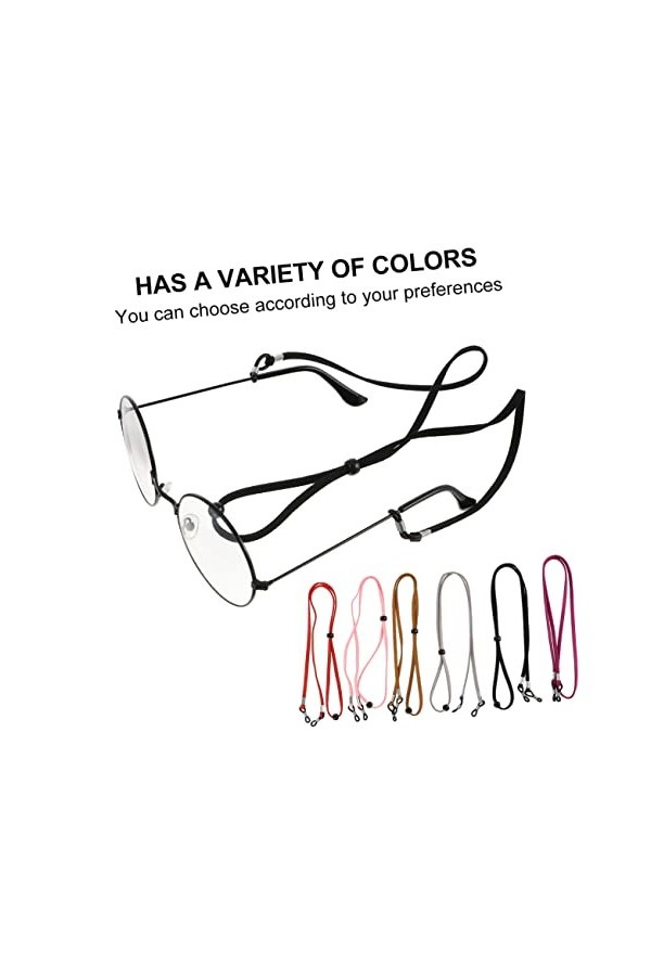 Hemobllo 6 Pièces Cordon De Lunettes Réglable Lanière De Cou De Lunettes Chaîne De Lunettes Pour Femmes Lunettes De Soleil De