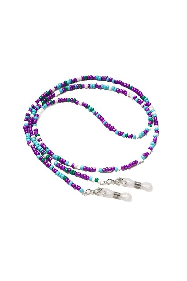 Lanyard Lanyard Chaînes de Lunettes for Femmes Colorful Perles Masque Chaînes Mode Lunettes Lunettes de Cordon Color : Trans
