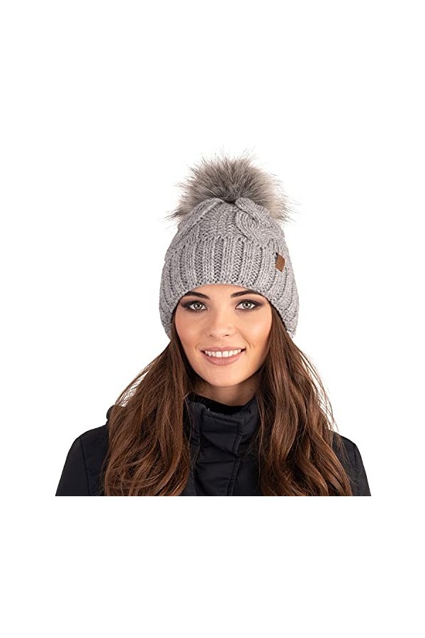 VIVISENCE Filloo Bonnet Et Écharpe Ensemble dhiver 7014Kmpl, Orange,UNI