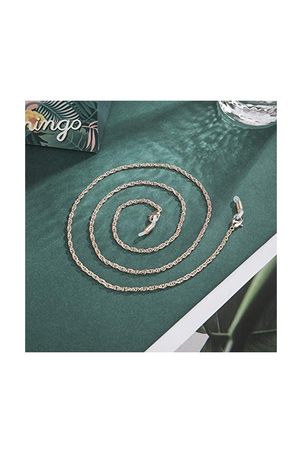 kkjoy Chaîne de lunettes en métal à plusieurs cercles Cordons pour masques Supports pour lunettes Cordon pour lunettes Access