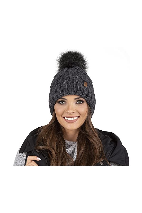 VIVISENCE Filloo Bonnet Et Écharpe Ensemble dhiver 7014Kmpl, Orange,UNI