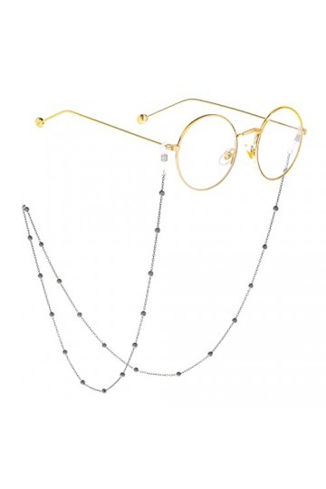 Gyrosphere Chaînes de Lunettes de lanière de Lunettes for Femmes chaînes de Support élégantes Cordon de Lunettes Color : Arg