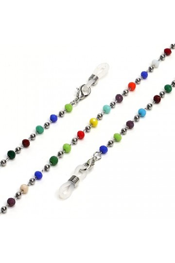 KEMUDO Sangle lunettes chaînes for femmes coloré perlé autour du cou sangle élégant oeil chaîne porte-chaîne lunettes cordon