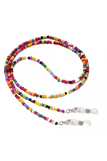 ENLLY Chaînes de Lunettes de Lunettes for Femmes chaînes de Masque perlées colorées Cordon de Lunettes élégant Color : Blanc