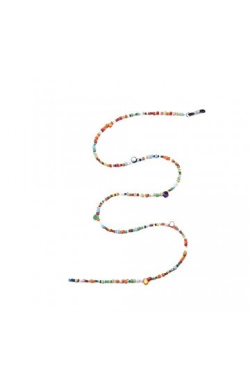 WEPINS Chaînes de Lunettes de lanière de Lunettes for Femmes chaîne de Masque coloré perlé Cordon de Lunettes élégant Valenti