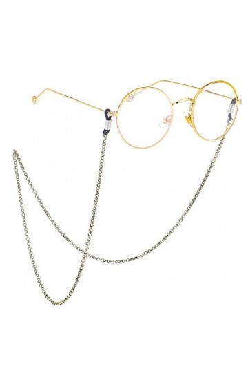 Gyrosphere Chaînes de Lunettes de Lunettes for Femmes chaînes de Masque en métal avec Boucle en Silicone élégant Cordon de Lu