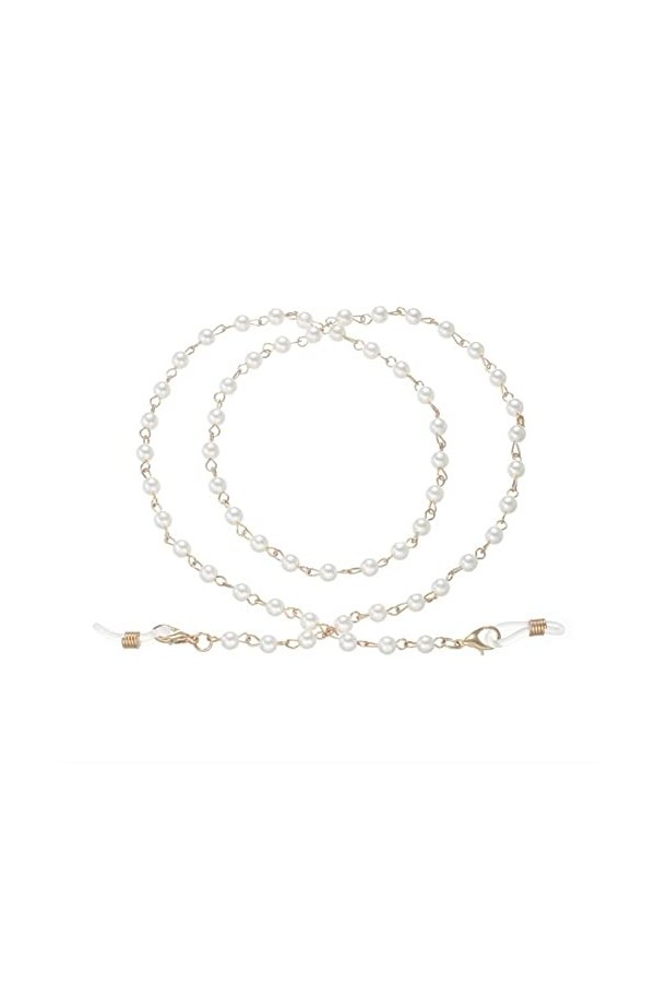 WEPINS Chaînes de Lunettes de Sangle de Lunettes for Femmes chaînes de Masque Anti-Perte de Perles Simples Cordon de Lunettes