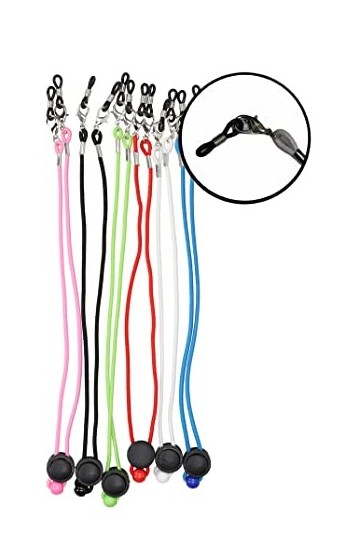 SUUM - Pack 6 Unités de Cordes avec Tenseur | Cordon pour Lunettes | Chaîne pour Lunettes de Lecture | Rallonge de Masque en 