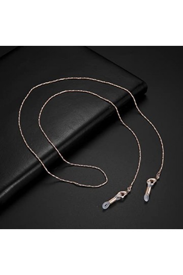 kkjoy Chaîne de lunettes Chaîne de serpent en cuivre Cordons pour masques Supports pour lunettes Cordon pour lunettes Accesso