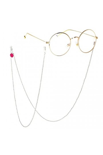 DAVBIR Chaînes de lunettes pour femmes, pendentif sourire en métal, chaînes de masque, cordon de lunettes élégant Color : ar
