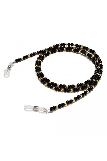 HOOENG Chaînes Sangle de Lunettes for Femmes Chaîne de Cou perlée rétro Cordon de Lunettes élégant Color : Marron, Size : 1 