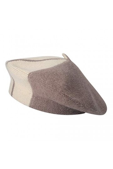 ZLYC Hiver Femmes Classique Francais Chapeau de Béret Couche Double Mélanger Beige,Taille Unique 