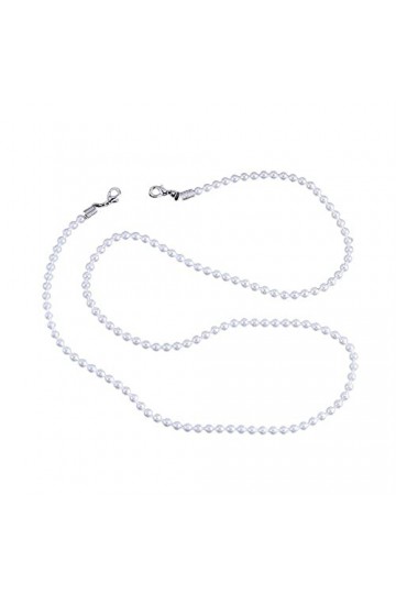 HOOENG Longe Lunettes chaînes for Femmes Perle Anti-Perte réglable Caoutchouc extrémités connecteurs Mode Lunettes Cordon Co