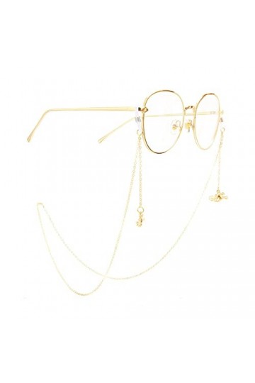 WEPINS Chaînes de Lunettes Sangle de Lunettes for Femmes Pendentif damour en métal Chaînes de Masque Cordon de Lunettes élég