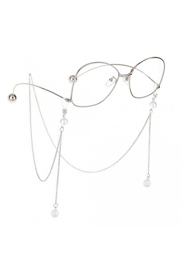 WEPINS Chaînes de Lunettes de Sangle de Lunettes for Femmes Chaînes de Masque de Perles évidées en métal Cordon de Lunettes é
