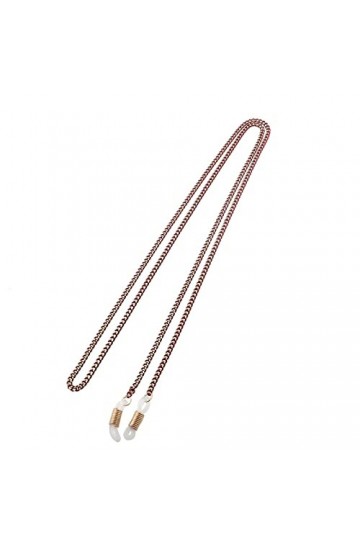 WEPINS Chaînes de Lunettes de Vue for Femmes chaîne de Cou Rouge en métal Simple Cordon de Lunettes élégant