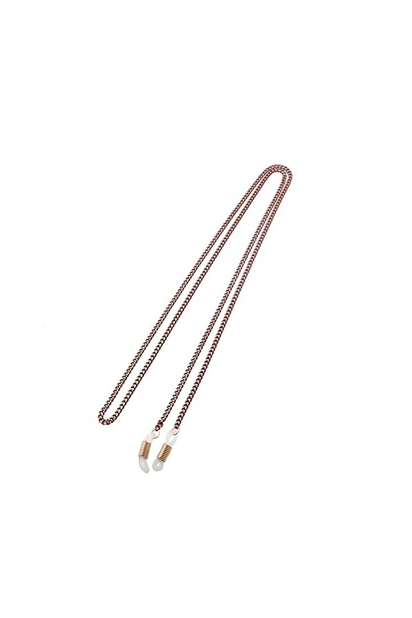 WEPINS Chaînes de Lunettes de Vue for Femmes chaîne de Cou Rouge en métal Simple Cordon de Lunettes élégant