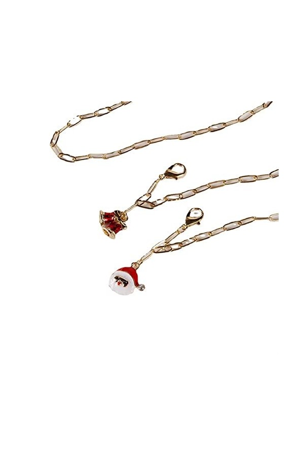 WEPINS Longe de Lunettes Sangle de Lunettes for Femmes Pendentif de noël chaînes de Masque Anti-Perte élégant Cordon de Lunet