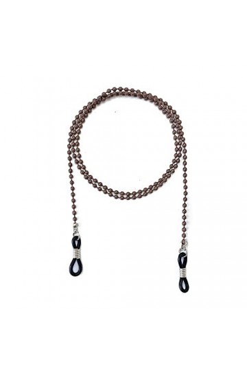 DJLORD Lunettes Sangle Lunettes chaînes for Femmes perlé Anti-Perdu Visage Masque lanière Mode Lunettes Cordon Color : Coffe