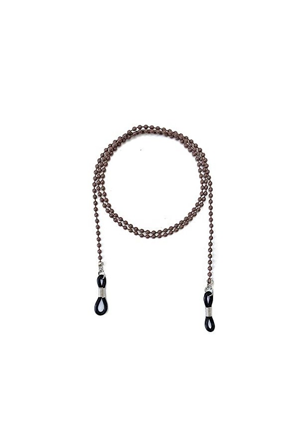 DJLORD Lunettes Sangle Lunettes chaînes for Femmes perlé Anti-Perdu Visage Masque lanière Mode Lunettes Cordon Color : Coffe