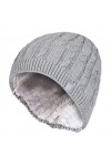 HEAT HOLDERS - Femme Fantaisie Chaud Hiver Automne Tricot Bonnet avec Doublé Polair One Size, Cream Alesund 