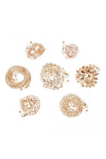 EXCEART Cordon Lunettes Femme Bijoux Chaine A Lunette Vue 7 Pièces En Titulaire De Lunettes Suspendus de Lunettes De Lunettes