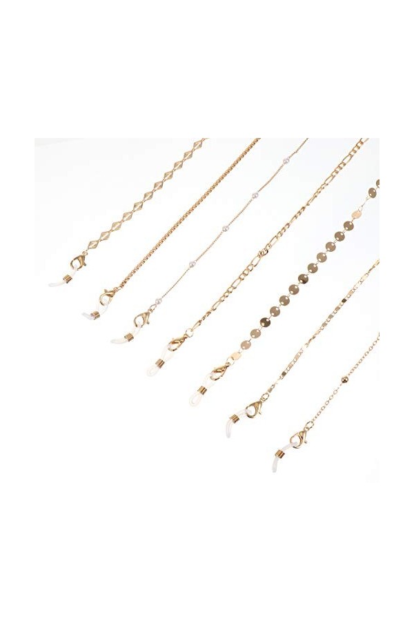 EXCEART Cordon Lunettes Femme Bijoux Chaine A Lunette Vue 7 Pièces En Titulaire De Lunettes Suspendus de Lunettes De Lunettes