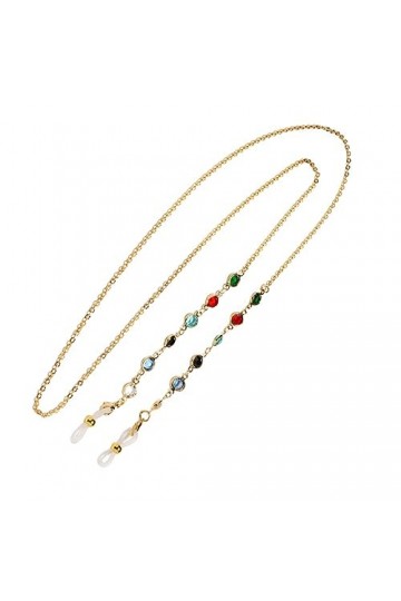 Uonlytech 1Pc Quai Lunettes De Soleil Pour Femmes Perlé Porte-Lunettes Femmes Lunettes Chaîne Femmes Lunettes Chaînes Lunette