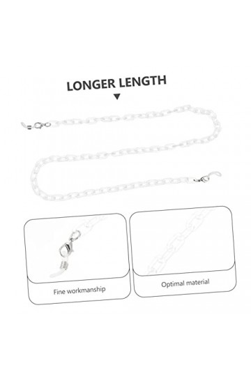 PACKOVE 1 Pc Chaîne De Lunettes De Masque Chaine De Lunettes Transparente Lunettes Cordons Porte-lunettes De Sécurité Lanière