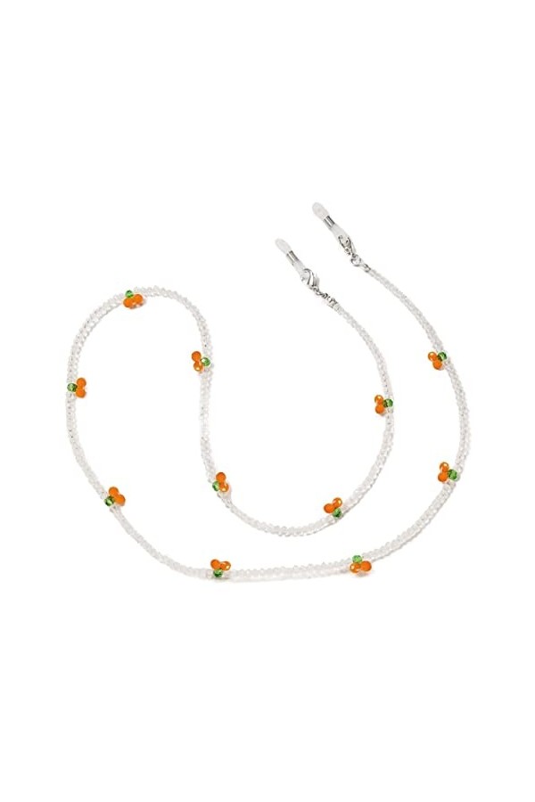 DAVBIR Chaînes de lunettes, lanière de lunettes pour femmes, perles perlées, masque Anti-perte, cordon de lunettes élégant C