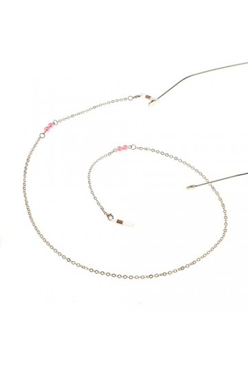 SEJAS Longe de Lunettes Sangle de Lunettes for Femmes Rose Perle perlée Cou chaîne Mode Lunettes Cordon Convient pour Les Lun