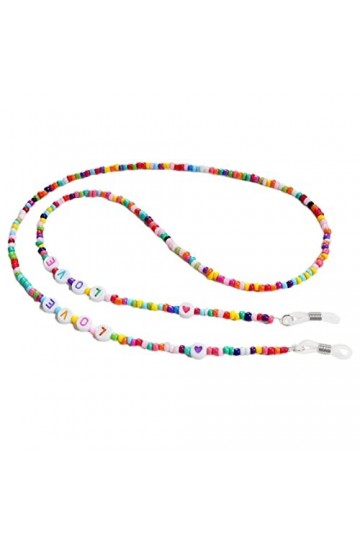 Gyrosphere Chaînes de Lunettes Longe de Lunettes for Les Femmes Amour coloré Cordon de Cou perlé Cordon élégant Porte-Lunette
