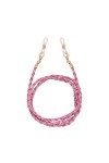 KEIOMI Sangle de Lunettes chaînes de Lunettes for Femmes tressées Lunettes de retenue Cordon de Lunettes élégant Color : Ros