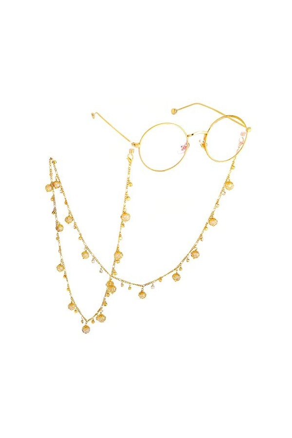 ZORZA Chaînes de Lunettes de Sangle for Femmes chaînes de Masque antidérapantes en métal Cordon de Lunettes élégant Color : 