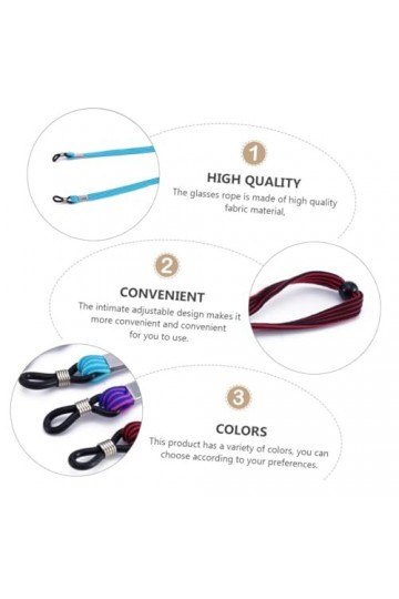 BUTIFULSIC 4 Pièces Cordon De Lunettes Élastique Porte-lunettes Autour Du Cou Chaîne De Lanière De Lunettes Cordons De Lunett