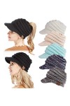YAMEE Bonnet en laine pour femme - Chaud et doux - Pour lhiver et lextérieur - Pour chignon - - Taille Unique