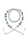 Crimmy Chaîne de lunettes de vue autour du cou pour femme, cordon élégant pour lunettes, lunettes de soleil, masque et collie