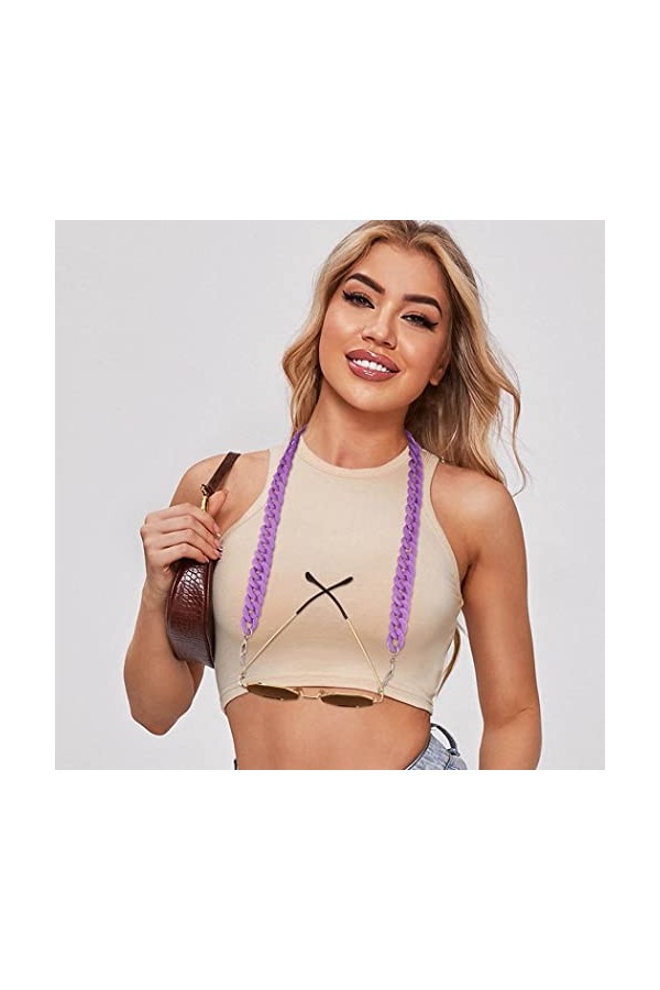 Bohend Mode Chaînes à lunettes Acrylique Chaîne de masque facial Lunettes de soleil Chaîne Accessoires pour les femmes et les