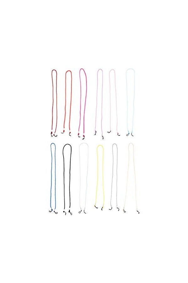 FRCOLOR 12 Pièces Sangles De Lunettes De Sport Lunettes De Soleil De Quai Pour Femmes Cordon De Lunettes Antidérapant Corde à