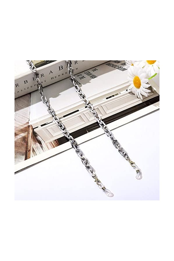 DSFG Bohemia Ambre Acrylic Lunettes Chaîne Femmes Résine léopard Largand Chaîne pour Lunettes Lunettes de Soleil Tenir Sangle