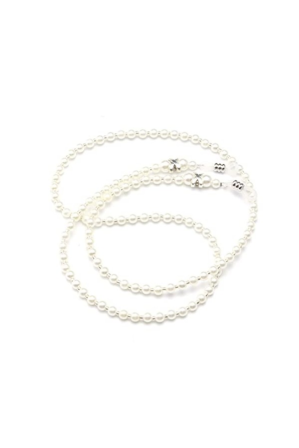 HOOENG Bracelet Chaînes De Lunettes for Femmes Perles Dimitation Masque Chaînes Mode Lunettes De Soleil Sangles Lunettes Cor