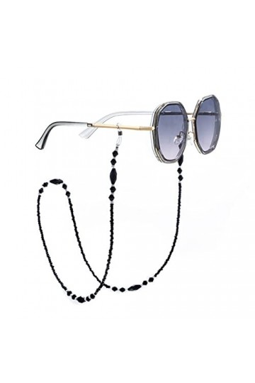 HOOENG Lunettes de Vue chaînes for Femmes Diamant perlé réglable Caoutchouc extrémités connecteurs élégant Lunettes Cordon